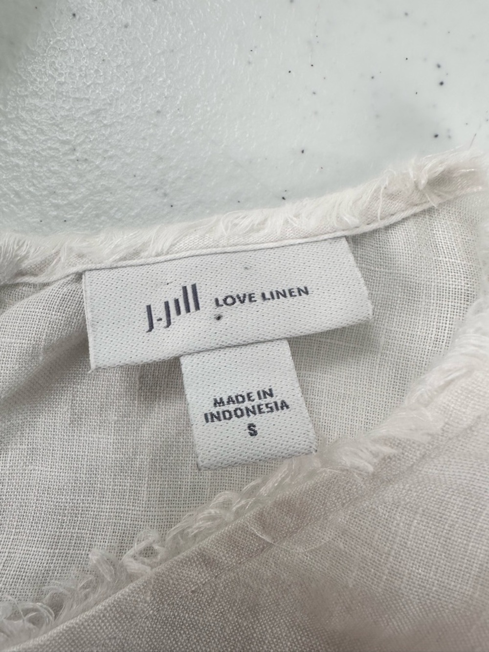 J. Jill Love Linen White Tunic Top Coastal Beach Resort Quiet Luxury S - Picture 4 of 13